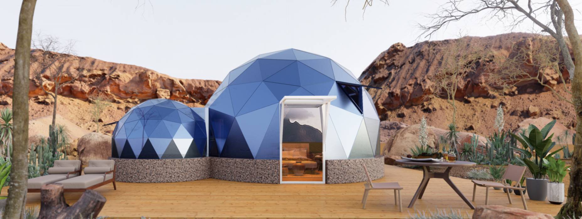 无极县球形智能光伏玻璃星空房